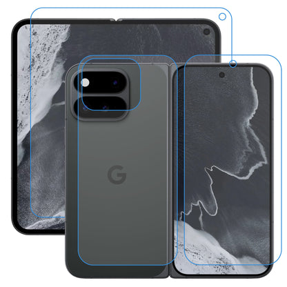 [3x in 1] MEZON Google Pixel 11 Pro Fold Premium Hydrogel Clear Edge-to-Edge Full Coverage Screen Protector Fingerprint Film
