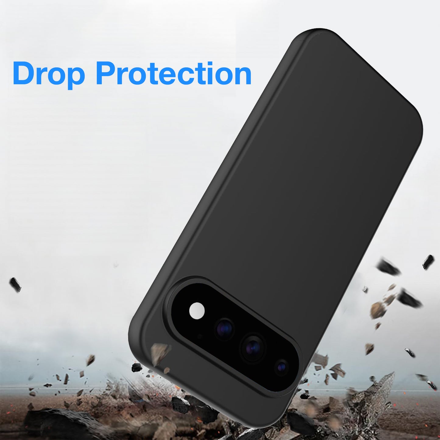 MEZON Google Pixel 11 Pro Slim Black Premium TPU Gel Back Case – Shock Absorption (Pixel 11 Pro, Gel Black)