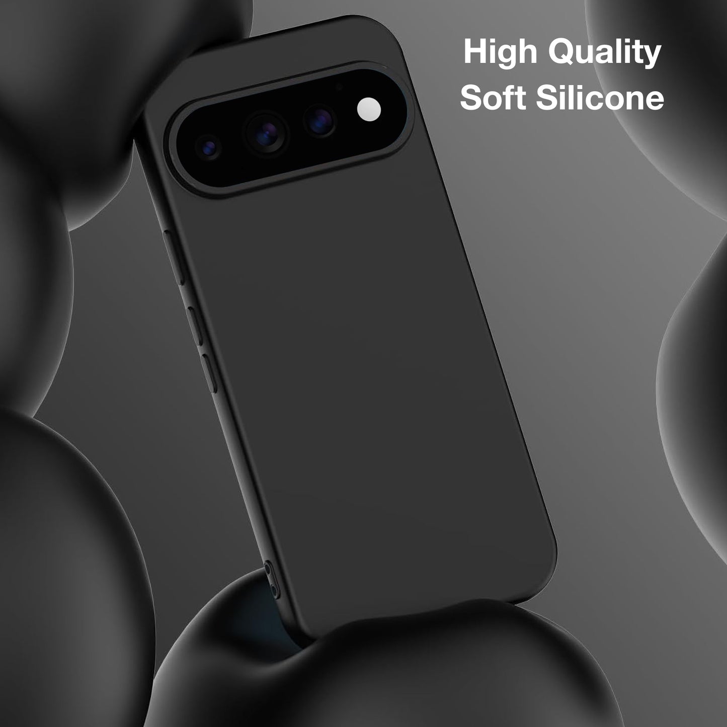 MEZON Google Pixel 11 Pro Slim Black Premium TPU Gel Back Case – Shock Absorption (Pixel 11 Pro, Gel Black)