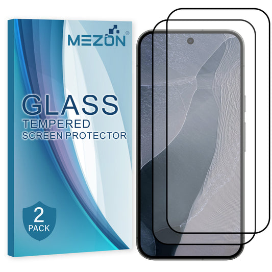 [2 Pack] MEZON Google Pixel 11 Pro XL Tempered Glass Full Coverage Crystal Clear Premium 3D Edge 9H HD Screen Protectors