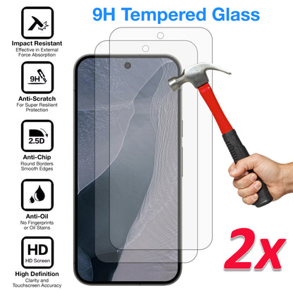 [2 Pack] MEZON Google Pixel 11 Pro XL Tempered Glass Crystal Clear Premium 9H HD Case Friendly Screen Protectors (Pixel 11 Pro XL, 9H)