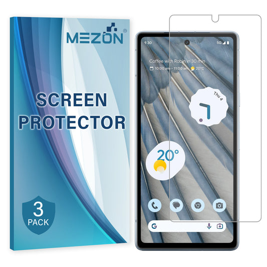 [3 Pack] MEZON Google Pixel 7a (6.1") Ultra Clear Screen Protector Case Friendly Film (Pixel 7a, Clear)