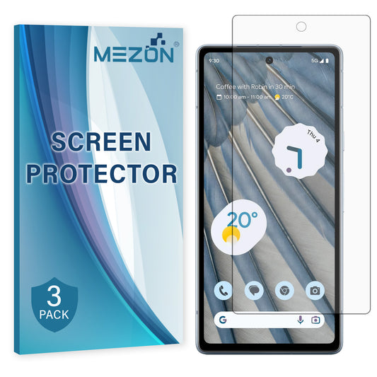 [3 Pack] MEZON Google Pixel 7a (6.1") Premium Hydrogel Clear Edge-to-Edge Full Coverage Screen Protector Fingerprint Sensor Film