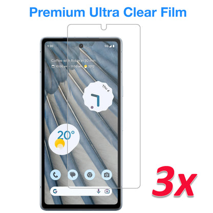 [3 Pack] MEZON Google Pixel 7a (6.1") Ultra Clear Screen Protector Case Friendly Film (Pixel 7a, Clear)