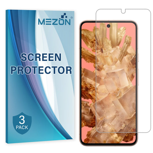 [3 Pack] MEZON Google Pixel 8 (6.2") Ultra Clear Screen Protector Case Friendly Film (Pixel 8, Clear)