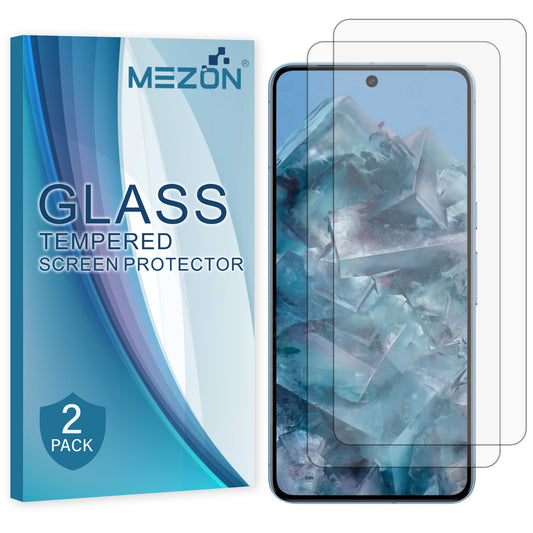 [2 Pack] MEZON Google Pixel 8 Pro (6.7") Tempered Glass Crystal Clear Premium 9H HD Case Friendly Screen Protector (Pixel 8 Pro, 9H)