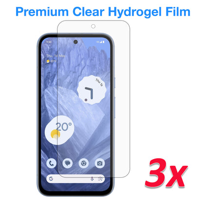 [3 Pack] MEZON Google Pixel 8a (6.1") Premium Hydrogel Clear Edge-to-Edge Full Coverage Screen Protector Fingerprint Sensor Film