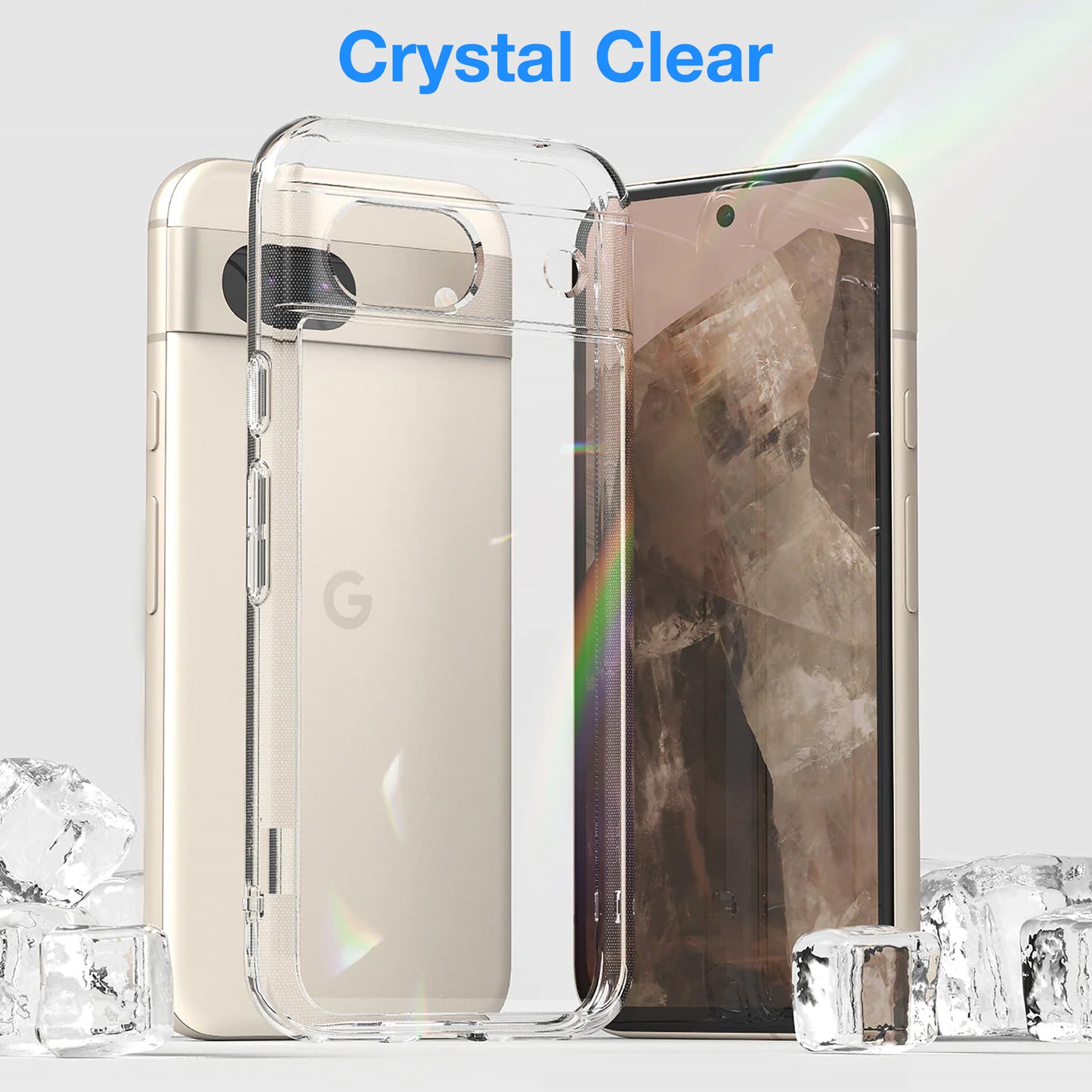 MEZON Google Pixel 8a (6.1") Ultra Slim Premium Crystal Clear TPU Gel Back Case – Wireless Charging Compatible