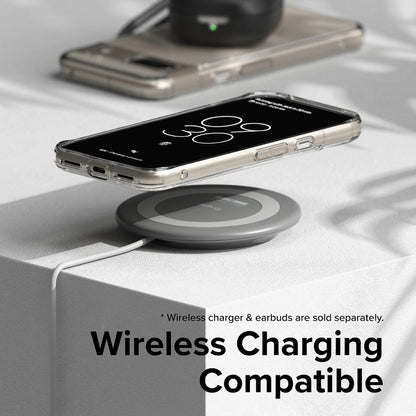 MEZON Google Pixel 8a (6.1") Ultra Slim Premium Crystal Clear TPU Gel Back Case – Wireless Charging Compatible