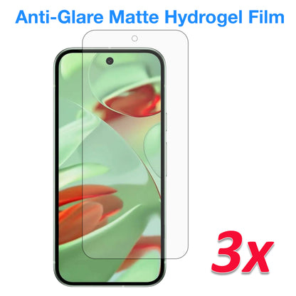 [3 Pack] MEZON Google Pixel 9 Premium Anti-Glare Matte Hydrogel Edge-to-Edge Full Coverage Screen Protector