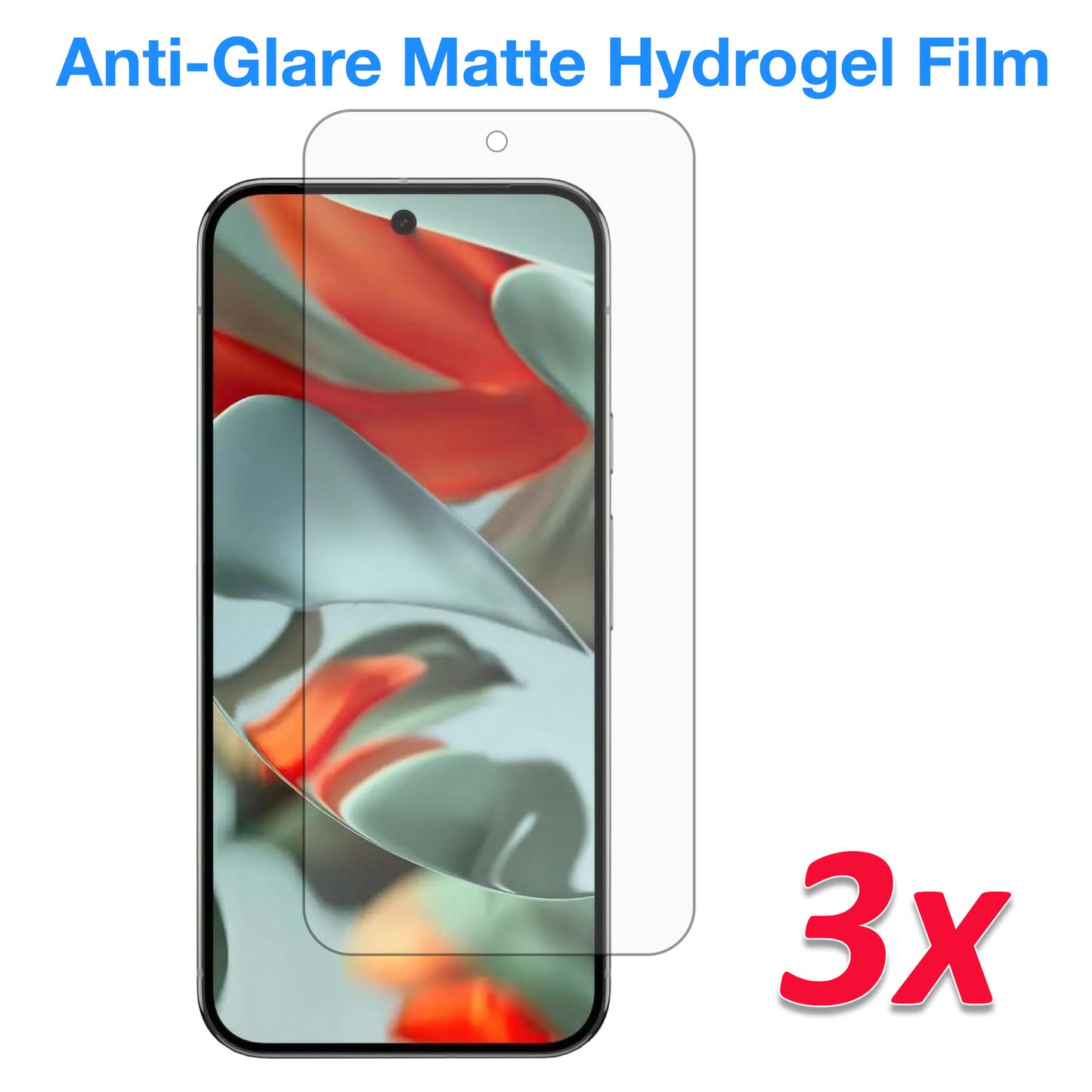 [3 Pack] MEZON Google Pixel 9 Pro Premium Anti-Glare Matte Hydrogel Edge-to-Edge Full Coverage Screen Protector