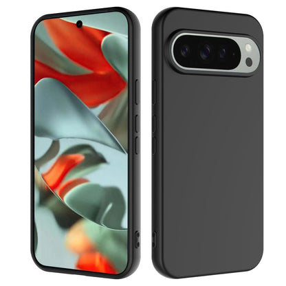 MEZON Google Pixel 9 Pro Slim Black Premium TPU Gel Back Case – Shock Absorption (Pixel 9 Pro, Gel Black)