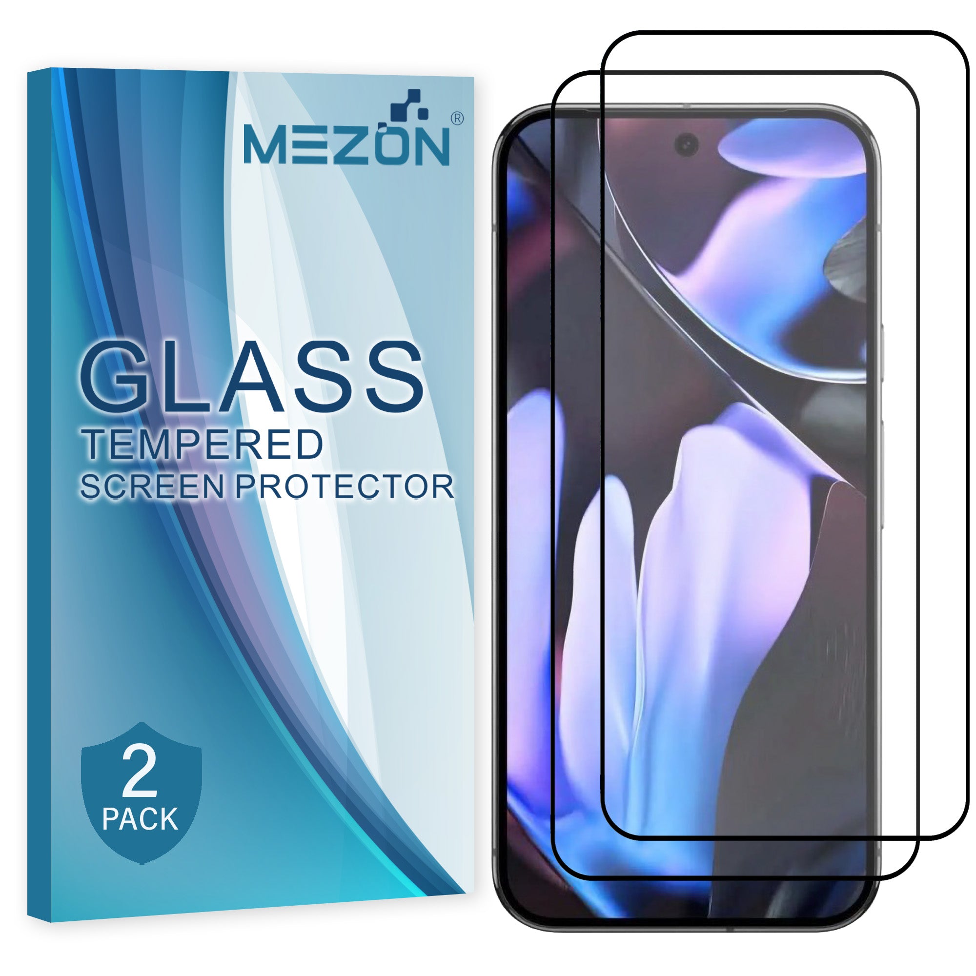[2 Pack] MEZON Full Coverage Tempered Glass for Google Pixel 9 Pro XL