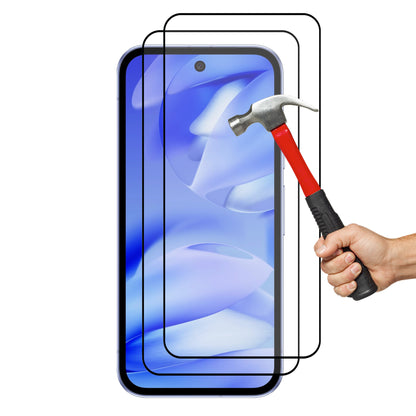 [2 Pack] MEZON Google Pixel 9a Tempered Glass Full Coverage Crystal Clear Premium 3D Edge 9H HD Screen Protectors