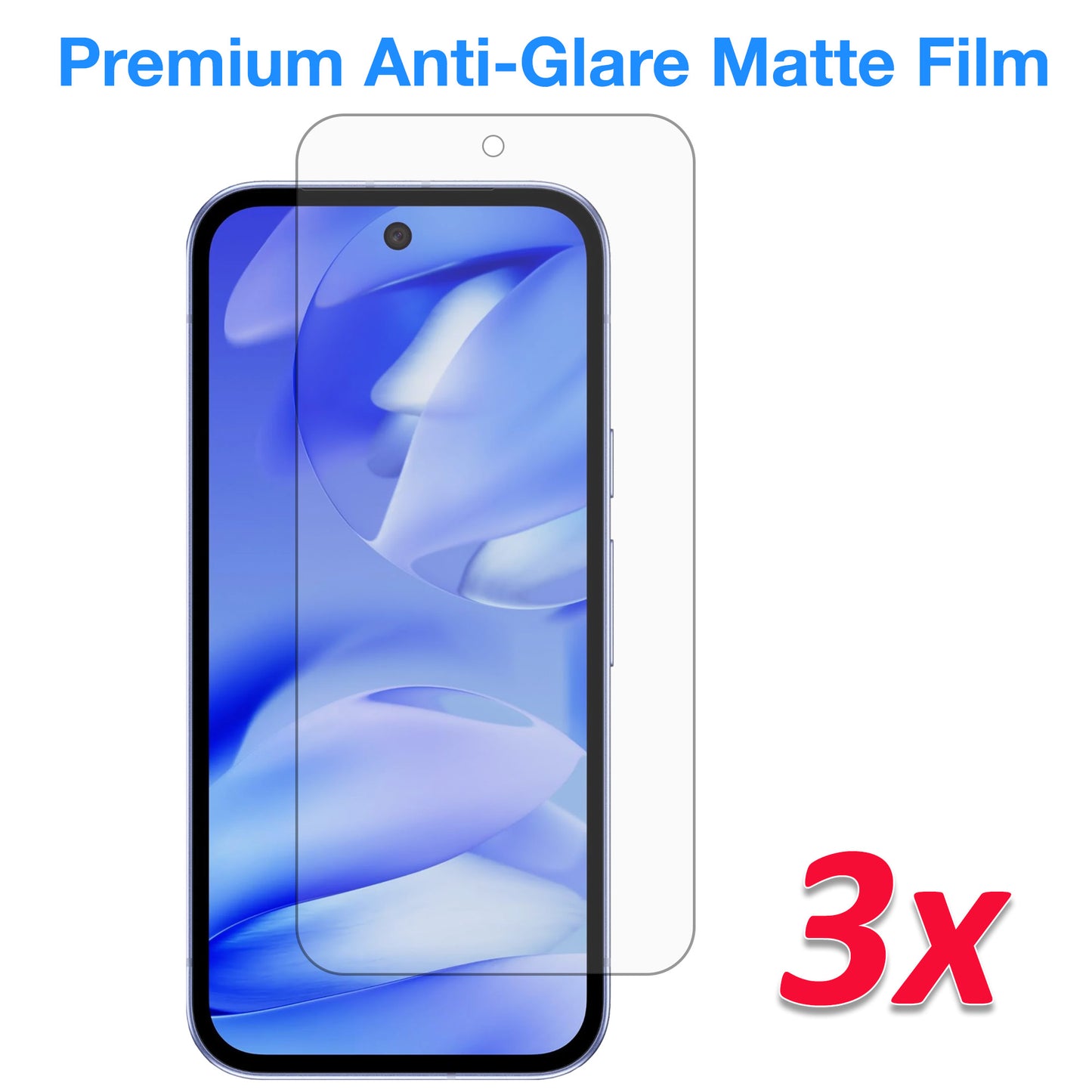 [3 Pack] MEZON Google Pixel 9a Anti-Glare Matte Screen Protector Case Friendly Film (Pixel 9a, Matte)