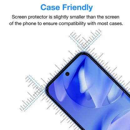 [2 Pack] MEZON Google Pixel 9a Tempered Glass Crystal Clear Premium 9H HD Case Friendly Screen Protectors (Pixel 9a, 9H)