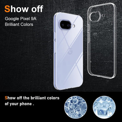 MEZON Google Pixel 9a Slim Premium Crystal Clear TPU Gel Back Case – Wireless Charging Compatible
