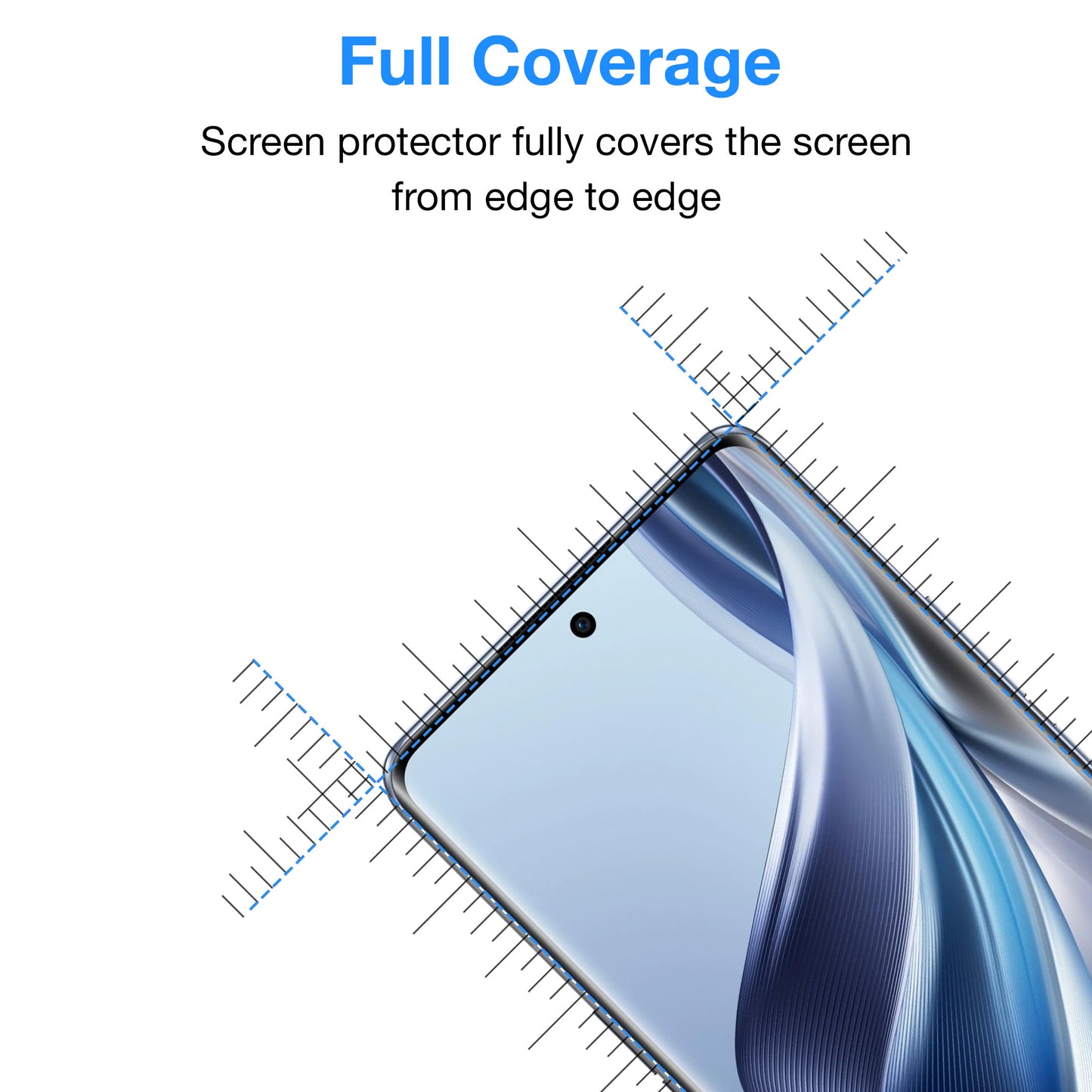 [2 Pack] MEZON Full Coverage Tempered Glass for OPPO Reno10 5G Crystal Clear Premium 9H HD Screen Protector