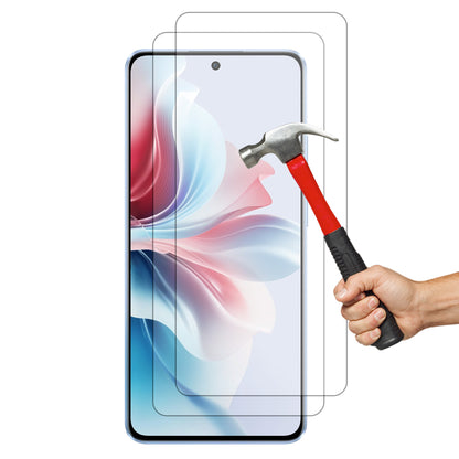 [2 Pack] MEZON Tempered Glass for OPPO Reno11 F 5G Crystal Clear Premium 9H HD Case Friendly Screen Protector (OPPO Reno11 F 5G, 9H)