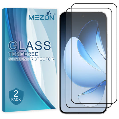 [2 Pack] MEZON OPPO Reno13 5G Full Coverage Tempered Glass Crystal Clear Premium 9H HD Screen Protector (OPPO Reno13 5G, 9H Full)