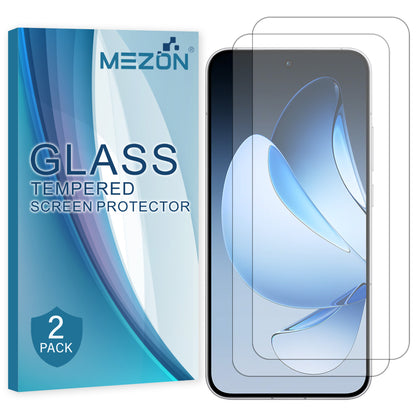 [2 Pack] MEZON Tempered Glass for OPPO Reno13 5G Crystal Clear Premium 9H HD Case Friendly Screen Protector (OPPO Reno13 5G, 9H)