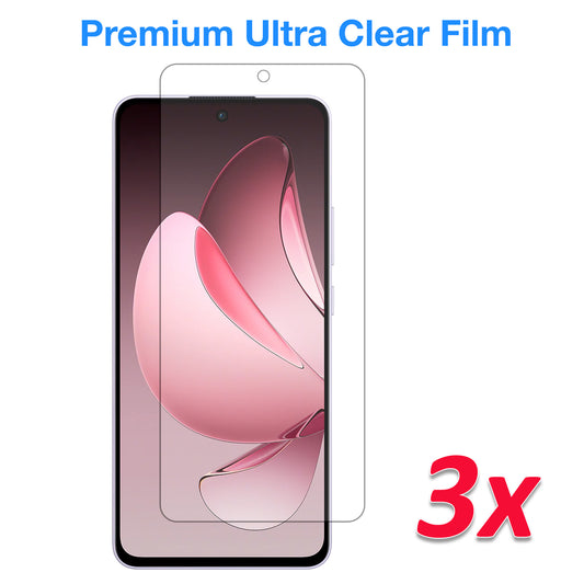 [3 Pack] MEZON OPPO Reno13 F 5G Ultra Clear Screen Protector Case Friendly Film (OPPO Reno13 F 5G, Clear)