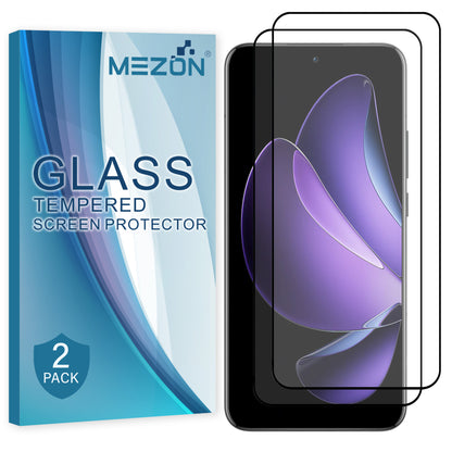 [2 Pack] MEZON OPPO Reno13 Pro 5G Full Coverage Tempered Glass Crystal Clear Premium 9H HD Screen Protector (OPPO Reno13 Pro 5G, 9H Full)