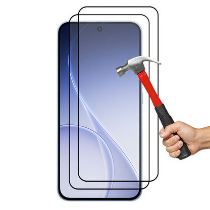 [2 Pack] MEZON OPPO Reno15 F 5G Full Coverage Tempered Glass Crystal Clear Premium 9H HD Screen Protector (OPPO Reno15 F 5G, 9H Full)