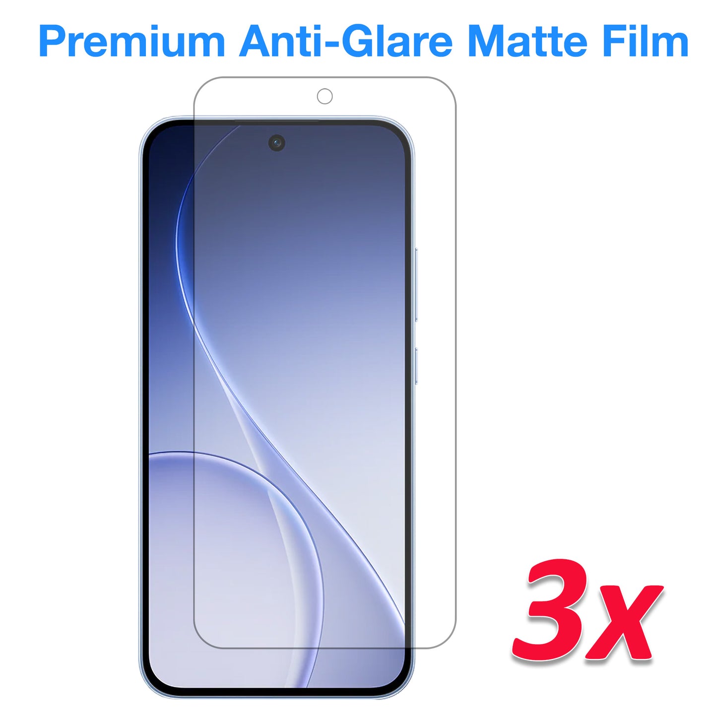 [3 Pack] MEZON OPPO Reno15 F 5G Anti-Glare Matte Screen Protector Case Friendly Film (OPPO Reno15 F 5G, Matte)