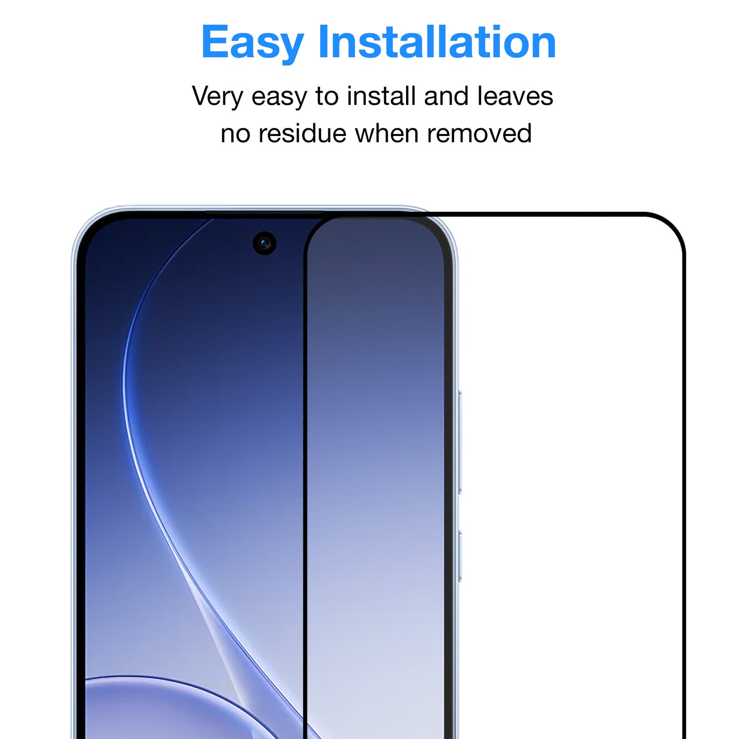 [2 Pack] MEZON OPPO Reno15 F 5G Full Coverage Tempered Glass Crystal Clear Premium 9H HD Screen Protector (OPPO Reno15 F 5G, 9H Full)