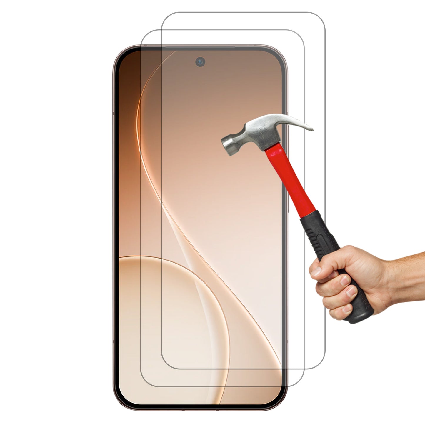 [2 Pack] MEZON Tempered Glass for OPPO Reno15 Pro 5G Crystal Clear Premium 9H HD Case Friendly Screen Protector (OPPO Reno15 Pro 5G, 9H)