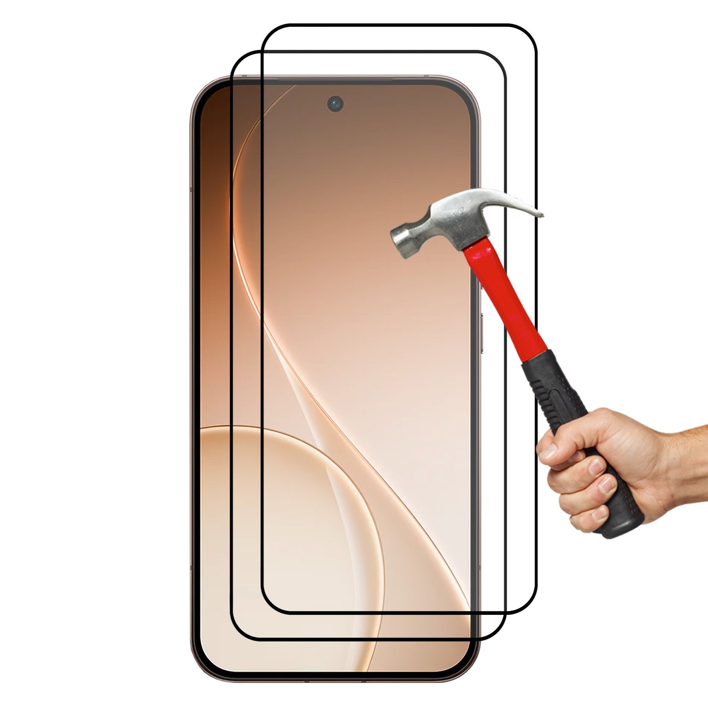 [2 Pack] MEZON OPPO Reno15 Pro 5G Full Coverage Tempered Glass Crystal Clear Premium 9H HD Screen Protector (OPPO Reno15 Pro 5G, 9H Full)