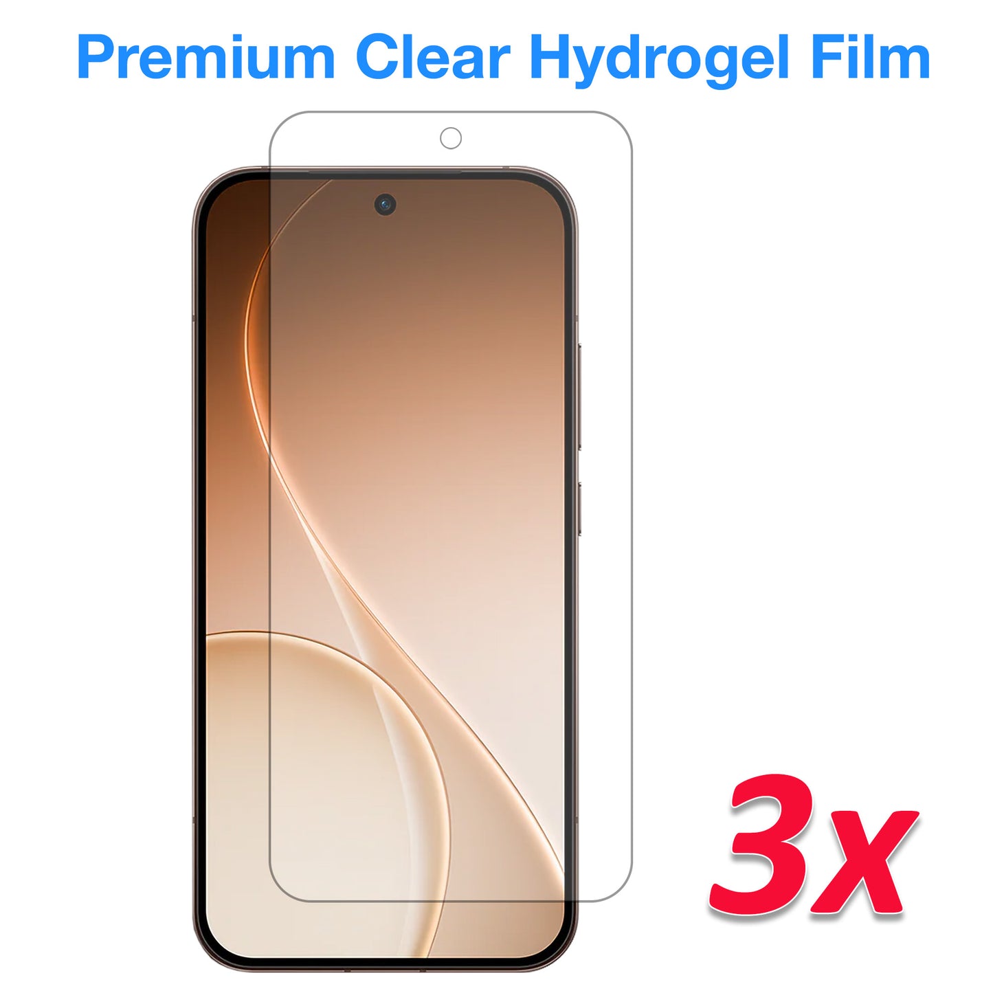 [3 Pack] MEZON OPPO Reno15 Pro 5G Premium Hydrogel Clear Edge-to-Edge Full Coverage Screen Protector Film