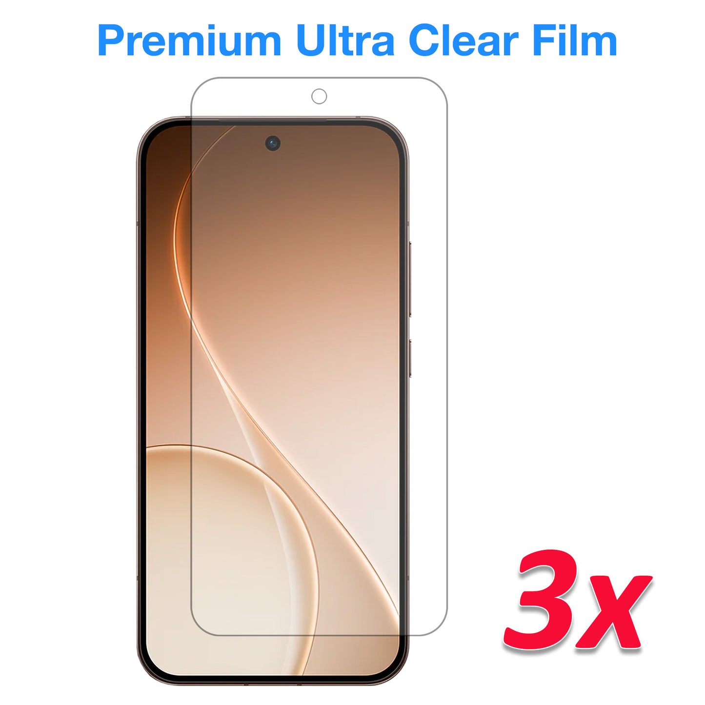 [3 Pack] MEZON OPPO Reno15 Pro 5G Ultra Clear Screen Protector Case Friendly Film (OPPO Reno15 Pro 5G, Clear)