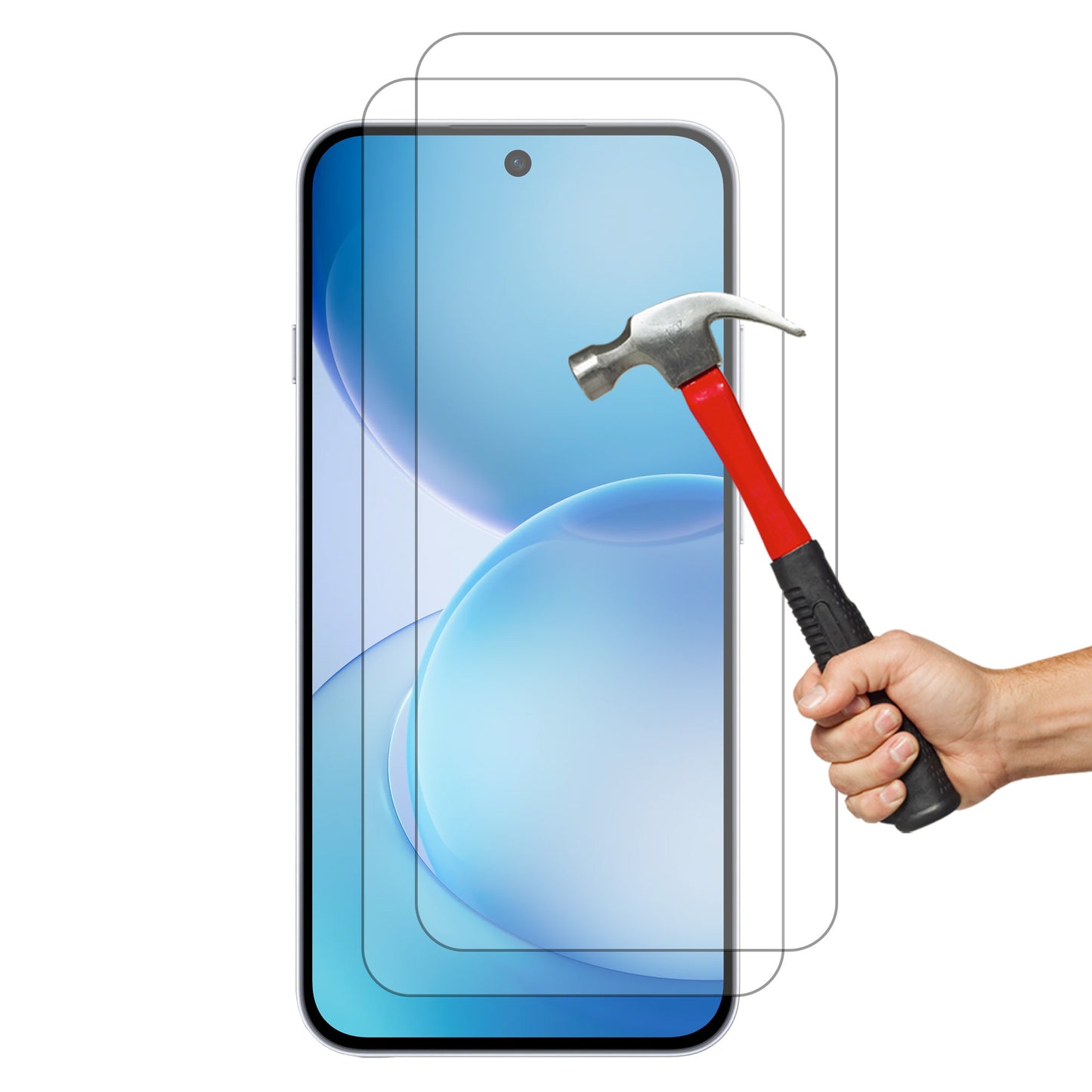 [2 Pack] MEZON Tempered Glass for OPPO Reno16 F 5G Crystal Clear Premium 9H HD Case Friendly Screen Protector (OPPO Reno16 F 5G, 9H)