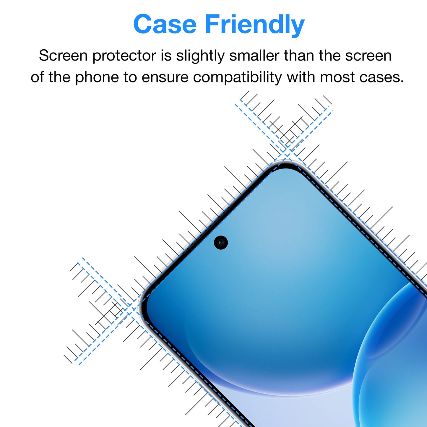 [2 Pack] MEZON Tempered Glass for OPPO Reno16 F 5G Crystal Clear Premium 9H HD Case Friendly Screen Protector (OPPO Reno16 F 5G, 9H)