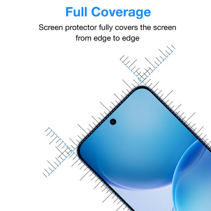 [2 Pack] MEZON OPPO Reno16 F 5G Full Coverage Tempered Glass Crystal Clear Premium 9H HD Screen Protector (OPPO Reno16 F 5G, 9H Full)