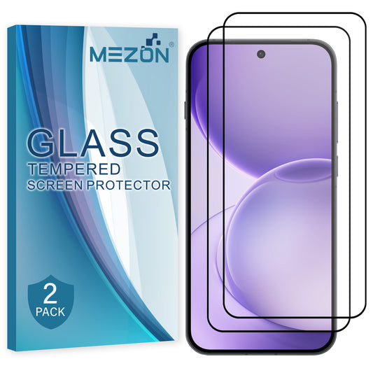 [2 Pack] MEZON OPPO Reno16 Pro 5G Full Coverage Tempered Glass Crystal Clear Premium 9H HD Screen Protector (OPPO Reno16 Pro 5G, 9H Full)