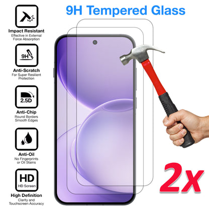 [2 Pack] MEZON Tempered Glass for OPPO Reno16 Pro 5G Crystal Clear Premium 9H HD Case Friendly Screen Protector (OPPO Reno16 Pro 5G, 9H)
