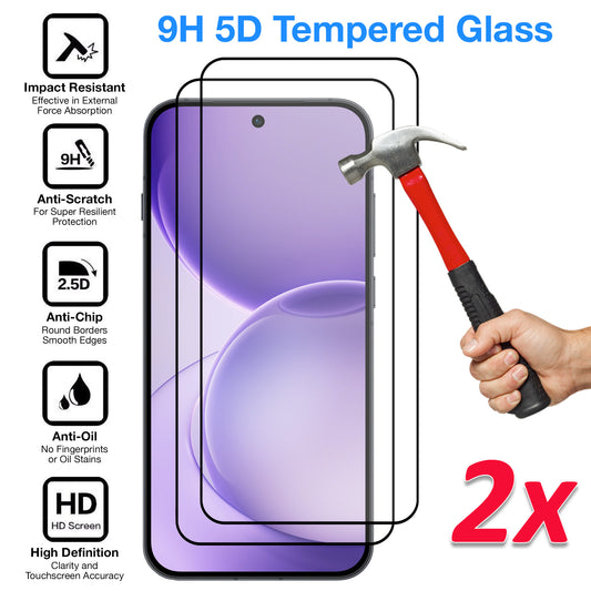 [2 Pack] MEZON OPPO Reno16 Pro 5G Full Coverage Tempered Glass Crystal Clear Premium 9H HD Screen Protector (OPPO Reno16 Pro 5G, 9H Full)
