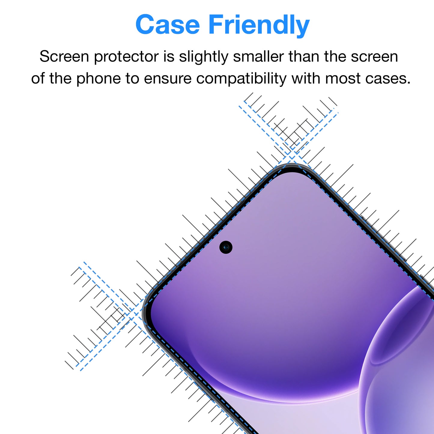 [2 Pack] MEZON Tempered Glass for OPPO Reno16 Pro 5G Crystal Clear Premium 9H HD Case Friendly Screen Protector (OPPO Reno16 Pro 5G, 9H)