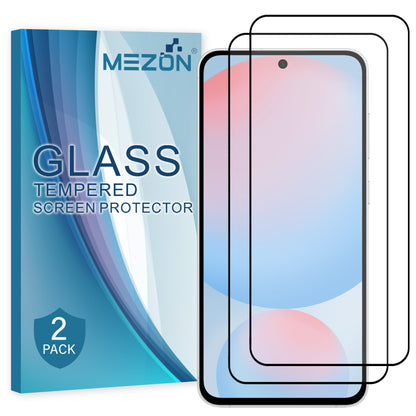 [2 Pack] MEZON Full Coverage Samsung Galaxy S24 FE (6.7") Crystal Clear Premium 9H HD Tempered Glass