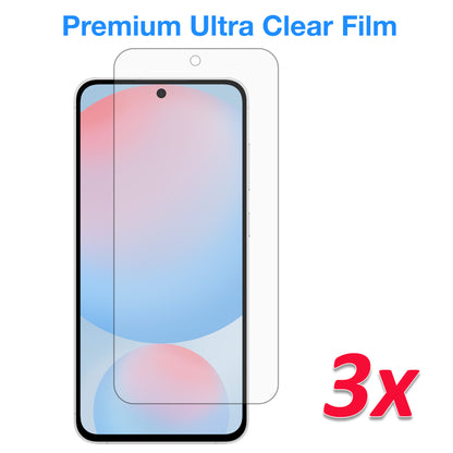 [3 Pack] MEZON Samsung Galaxy S24 FE (6.7") Clear Screen Protector Case Friendly Film (Galaxy S24 FE, Clear)