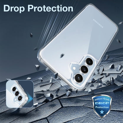 MEZON Samsung Galaxy S24 FE (6.7") Premium Slim Crystal Clear TPU Gel Back Case – Wireless Charging Compatible