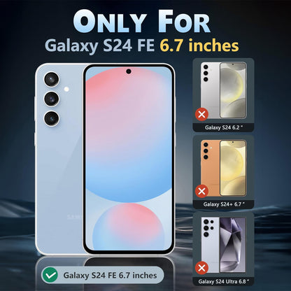 MEZON Samsung Galaxy S24 FE (6.7") Premium Slim Crystal Clear TPU Gel Back Case – Wireless Charging Compatible