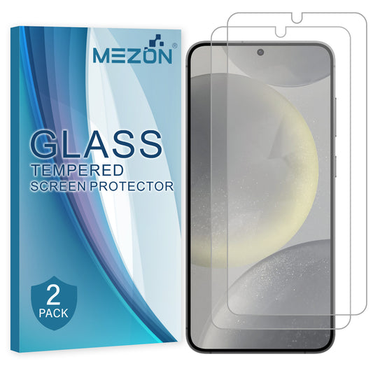 [2 Pack] MEZON Samsung Galaxy S24+ (6.7") Tempered Glass Crystal Clear Premium 9H HD Fingerprint Unlock Screen Protector