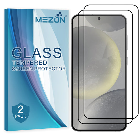 [2 Pack] MEZON Full Coverage Samsung Galaxy S24+ (6.7") Crystal Clear Fingerprint Unlock Premium 9H HD Tempered Glass