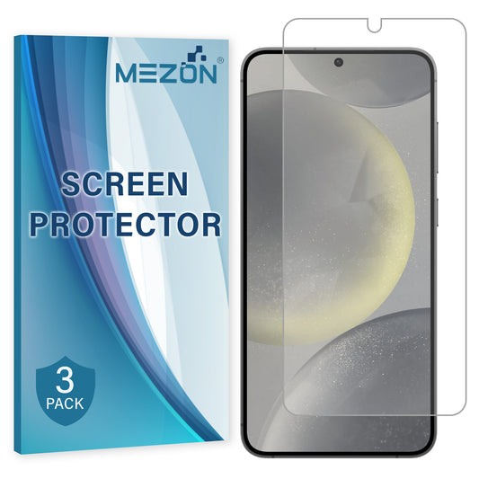 [3 Pack] MEZON Samsung Galaxy S24+ (6.7") Clear Screen Protector Case Friendly Film (Galaxy S24+, Clear)