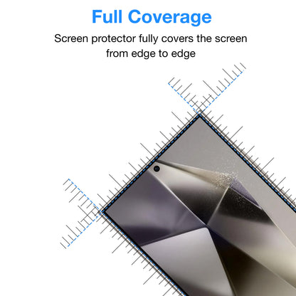 [2 Pack] MEZON Privacy Anti-Spy Full Coverage Samsung Galaxy S24 Ultra (6.8") Tempered Glass Fingerprint Unlock Premium 9H HD Screen Protectors
