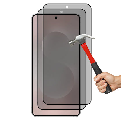 [2 Pack] MEZON Privacy Anti-Spy Full Coverage Samsung Galaxy S25 Edge (6.7") Tempered Glass Fingerprint Unlock Premium 9H HD Screen Protectors